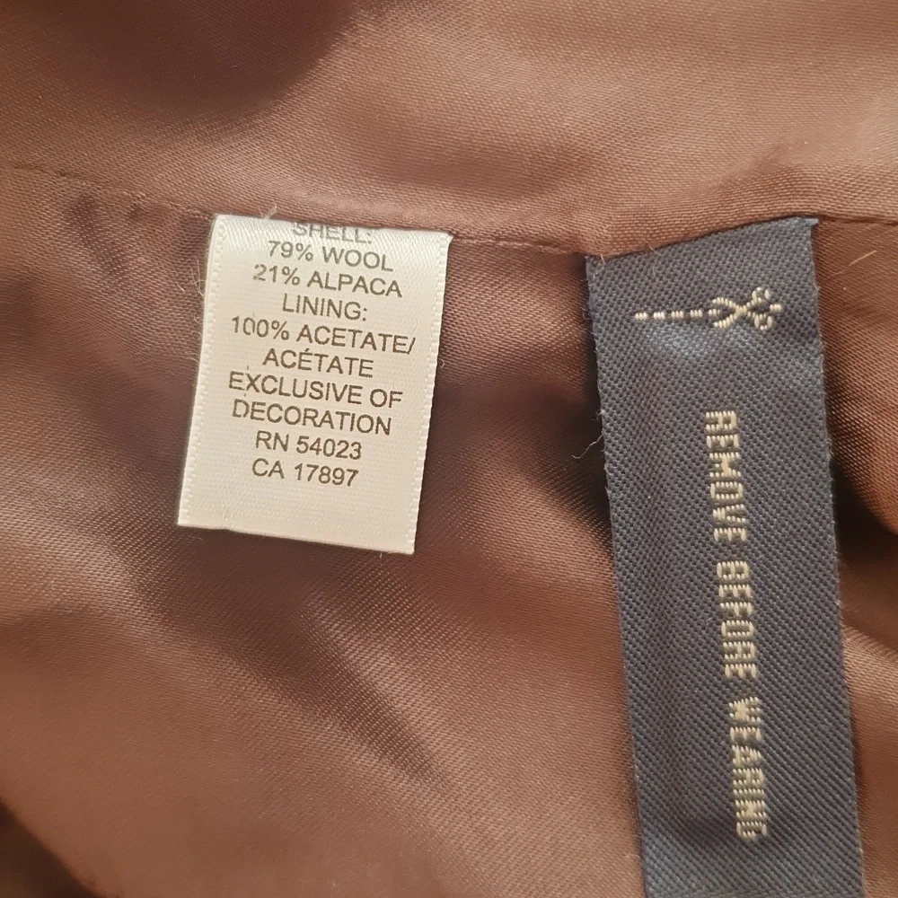 Banana Republic Women’s Tweed Peplum Embellished Wool Blazer Jacket Size 0 - Picture 8 of 8